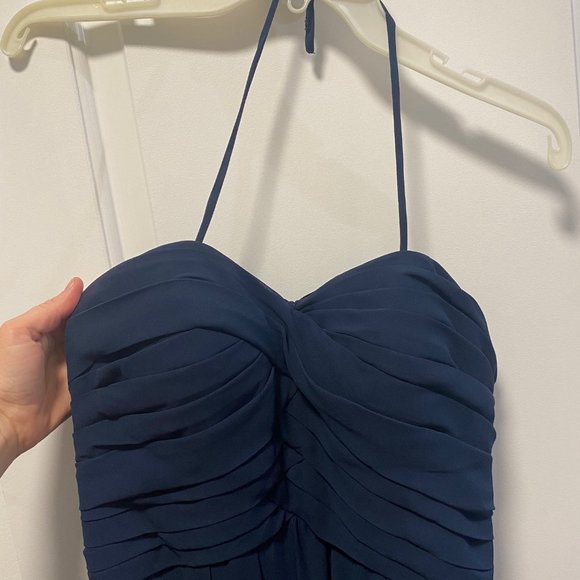 Navy chiffon Bill Levkoff gown - Picture 6 of 6